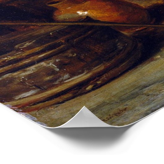 Adriaen Brouwer die Raucher Poster (Ecke)