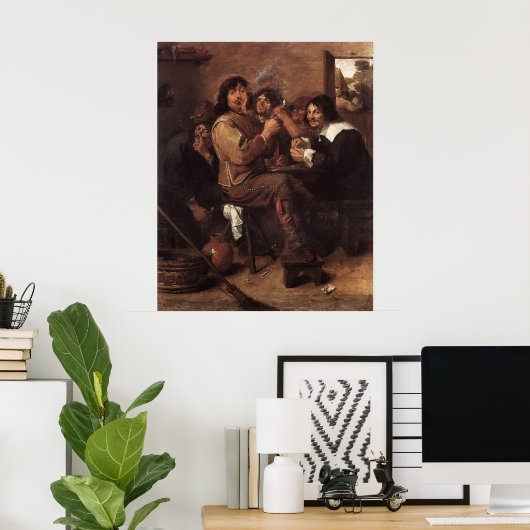 Adriaen Brouwer Raucher Männer Poster (Heimbüro)