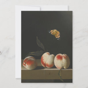 Adriaen Coorte - Stillleben mit drei Pfirsichen Einladung