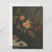 Adriaen Coorte - Stillleben mit Schmetterling, Apr Einladung (Vorderseite)