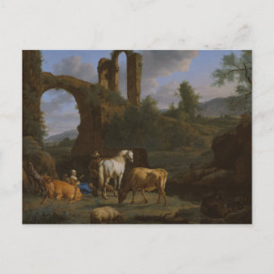 Adriaen van de Velde - Pastorale Landschaft Postkarte