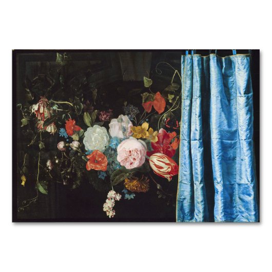 Adriaen Van der Spelt - Stillleben mit einer Blume Tischnummer (Vorderseite)