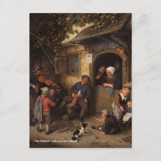 Adriaen van Ostade Der Violinist Postkarte