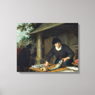 Adriaen van Ostade - Die Fischer Leinwanddruck