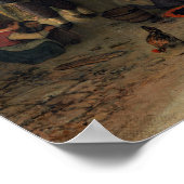 Adriaen van Ostade Die Hütte Dooryard Poster (Ecke)