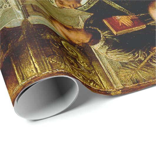 Adriaen Ysenbrandt die Masse des Heiligen Gregory Geschenkpapier (Rolleneckpunkt)