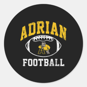 Adrian College Football-Atletik Vintage-Sport A Runder Aufkleber