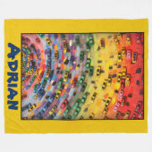 Adrian - Gelb Fleecedecke (Vorderseite (Horizontal))