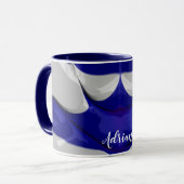 ADRIAN ~ GLOSSY 3D Glossy Blue White ~ Tassen (Vorderseite Links)