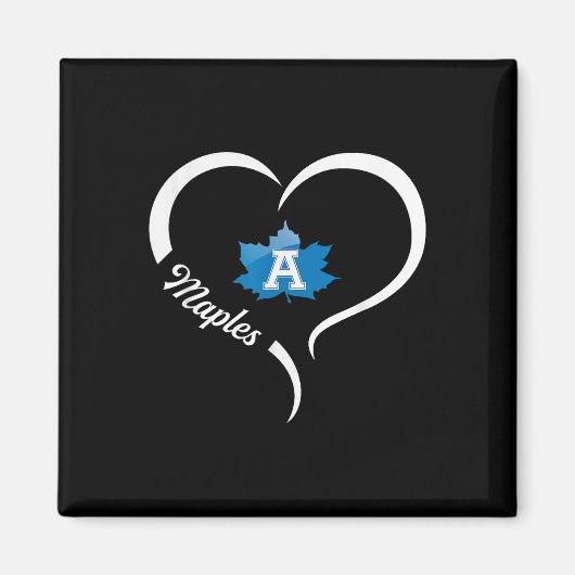 Adrian Maples Logo Halbherz Slogan Hs Magnet (Vorne)