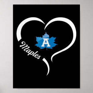 Adrian Maples Logo Halbherz Slogan Hs Poster