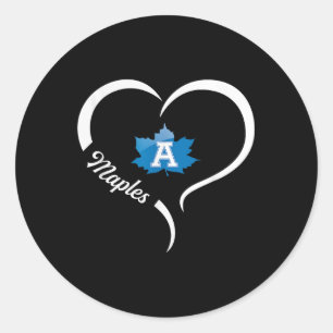 Adrian Maples Logo Halbherz Slogan Hs Runder Aufkleber