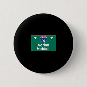 Adrian Michigan Mi Interstate Highway Urlaubsanden Button