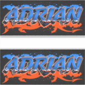Adrian Vorname Name Graffiti Aufkleber Sticker (Vorderseite)