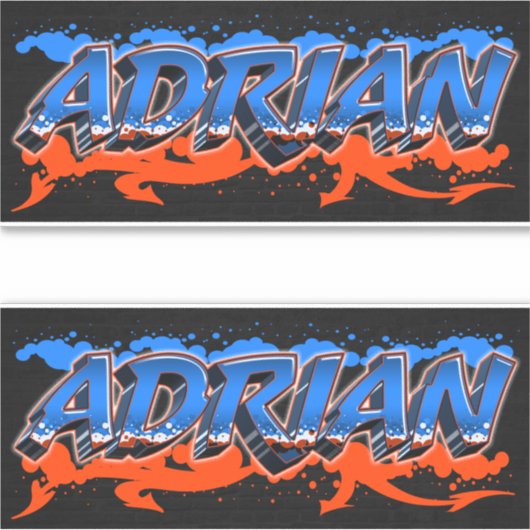 Adrian Vorname Name Graffiti Aufkleber Sticker (Vorderseite)