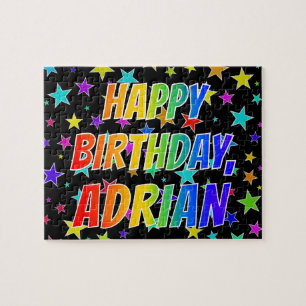 "ADRIAN" Vorname, Spaß "GLÜCKLICHER BIRTHTAG" Puzzle