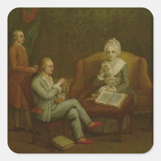 Adriana Giustinian Barbarigo und ihr Sohn Gerolamo Quadratischer Aufkleber (Vorderseite)