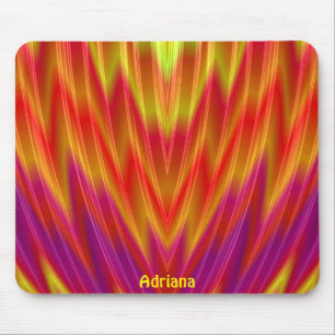 ADRIANA ~ Rote, gelbe und Lila Maus-Pad Mousepad