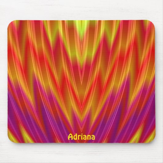 ADRIANA ~ Rote, gelbe und Lila Maus-Pad Mousepad (Vorne)