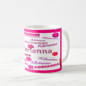 Adrianna Floral Pop Art Kaffeetasse (VorderseiteRechts)