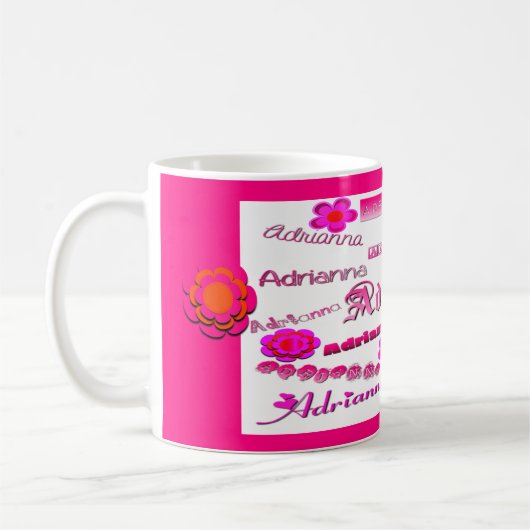 Adrianna Floral Pop Art Kaffeetasse (Links)