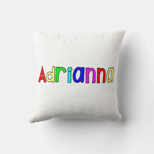 Adrianna - Rainbow-Text Kissen (Rückseite)