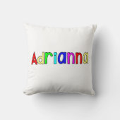 Adrianna - Rainbow-Text Kissen (Vorderseite)