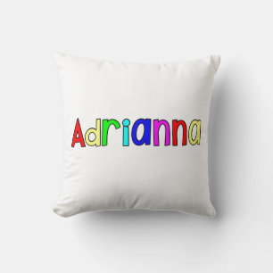 Adrianna - Rainbow-Text Kissen