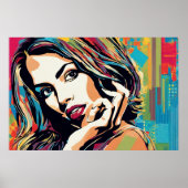 Adrianne sieht gutes Pop Art Poster aus (Vorne)