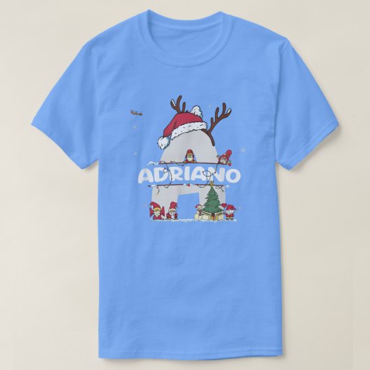 Adriano Christmas Shirt mit Adriano Name für lusti (Design vorne)