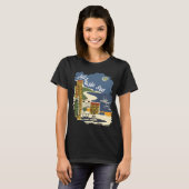 Adriatische Meeresküste Retro-Reiseziel T-Shirt (Vorne ganz)