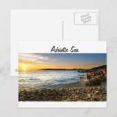 Adriatischer Strand Postkarte (Vorne/Hinten)
