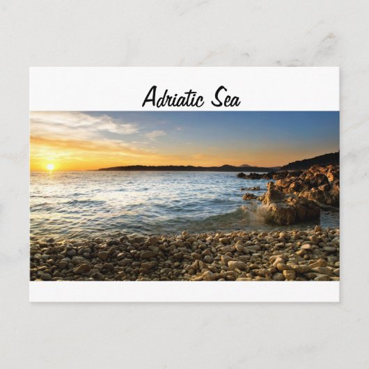Adriatischer Strand Postkarte (Vorderseite)