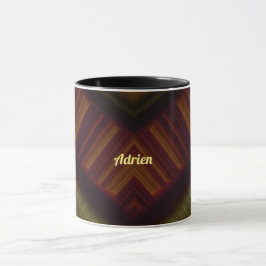 ~ ADRIEN ~ GLOSSY 3D Glossy Black Brown Green ~ Tasse