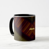 ~ ADRIEN ~ GLOSSY 3D Glossy Black Brown Green ~ Tasse (Vorderseite Links)