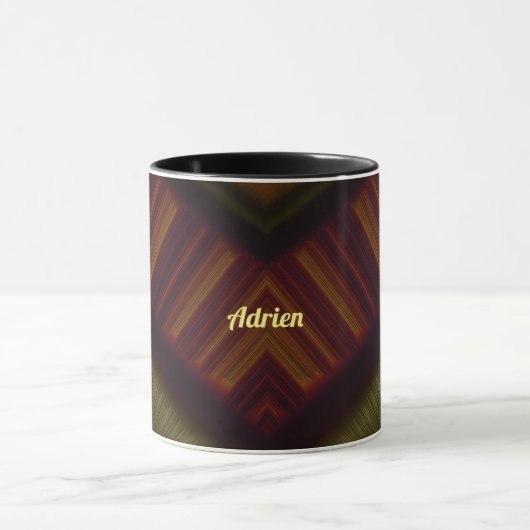 ~ ADRIEN ~ GLOSSY 3D Glossy Black Brown Green ~ Tasse (Zentrum)