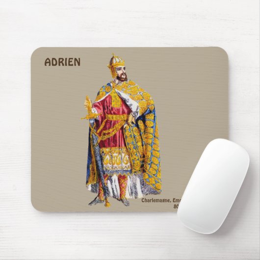ADRIEN ~ Kaiser Charlemagne ~ Personalisiert Mousepad (Mit Mouse)
