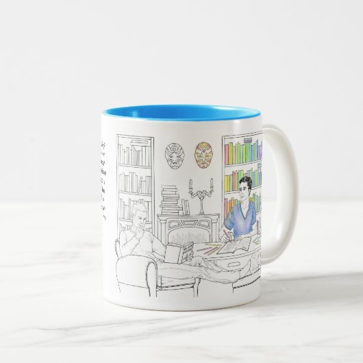 Adrien und Jake Farbtonbuch-Tasse (mit Zitat) Zweifarbige Tasse (VorderseiteRechts)