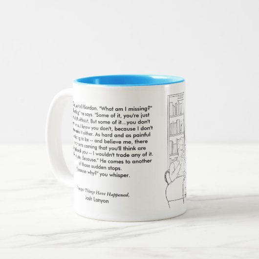 Adrien und Jake Farbtonbuch-Tasse (mit Zitat) Zweifarbige Tasse (Vorderseite Links)