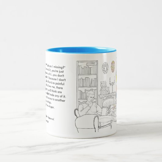 Adrien und Jake Farbtonbuch-Tasse (mit Zitat) Zweifarbige Tasse (Mittel)