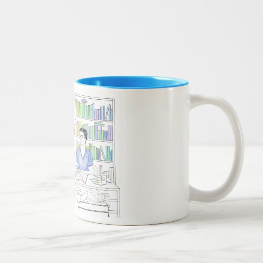 Adrien und Jake Farbtonbuch-Tasse (ohne Zitat) Zweifarbige Tasse (Rechts)