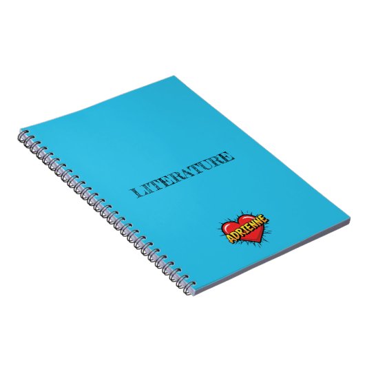 Adrienne Heart Blue Notizblock (Rechte Seite)