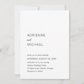 Adrienne Simple Modern Wedding Einladung (Vorderseite)