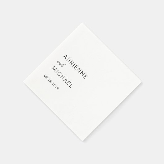Adrienne Simple Modern Wedding Serviette (Ecke)