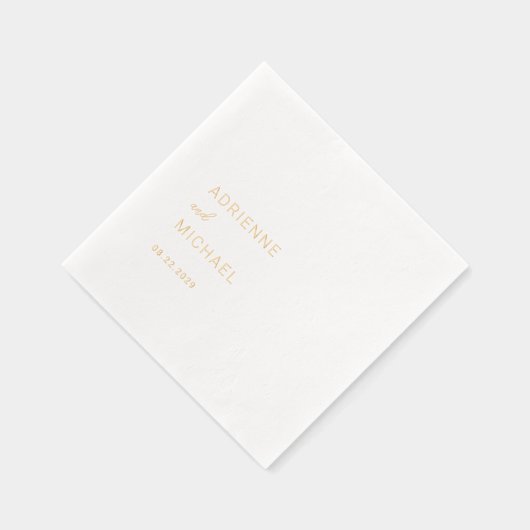 Adrienne Simple Modern Wedding Servietten Mit Folie (Rechts)
