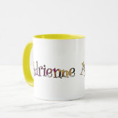 Adriennes bunter Spaß Tasse (Vorderseite Links)