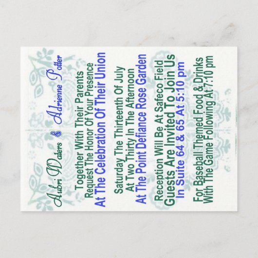 Adriennes letzte Einladung (Rückseite)