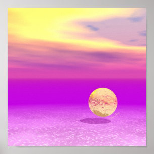 Adrift, Abstrakter Goldmedaillenmeer Poster