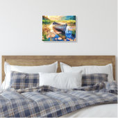 Adrift in den Schilden Leinwanddruck (Insitu (Schlafzimmer))
