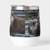 **"Adrift in Liebe: Mama und Baby Otter"*** (Rechts)